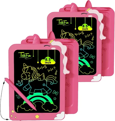 Miniatura 9 de TEKFUN Tableta de escritura LCD para niños, tablero de garabatos, juguetes de dinosaurio, juguetes esenciales de viaje para niños y niñas de 3, 4