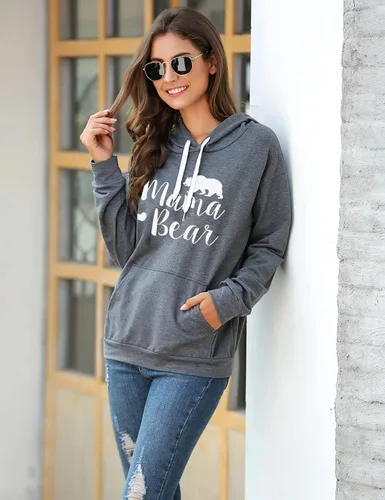 Miniatura 3 de Muicy Sudaderas con capucha para mujer, camiseta de manga larga casual con bolsillos