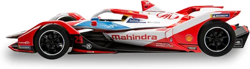 Miniatura 3 de Scalextric Fomula E Spark SRT05e Mahindra Racing 1:32 Slot Race Car C4285, rojo y gris