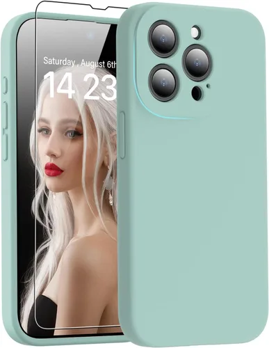 Miniatura 80 de DEENAKIN Funda de silicona compatible con iPhone 12 con protector de pantalla, mejora la protección de la cámara, funda protectora suave y flexible