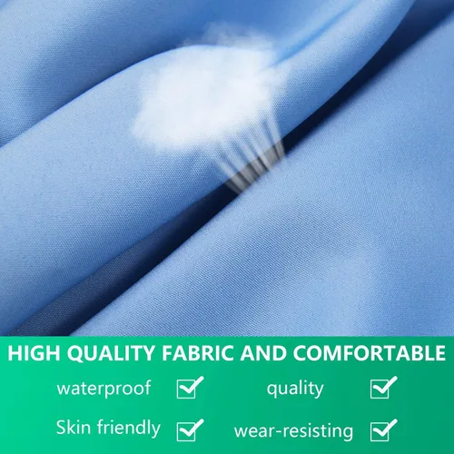Miniatura 6 de MICTONY Funda de cojín de repuesto para silla de salón colgante para exteriores, tela suave impermeable (cojín no incluido), color azul