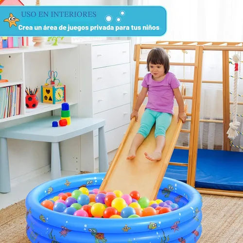 Miniatura 5 de VIVI MAO - Piscina inflable redonda para jardín, piscina portátil para niños, piscina infantil para chapotear, piscina de uso en interiores y Azul