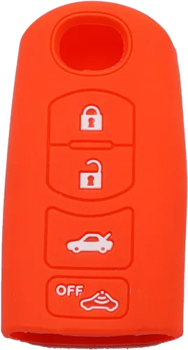 Miniatura 7 de Funda para llave de coche para Mazda 3/6 MX-5 CX-3 CX-5 CX-7 CX-9 Scion IA 2016/2017, cubierta de llave de silicona de 4 botones Amarillo