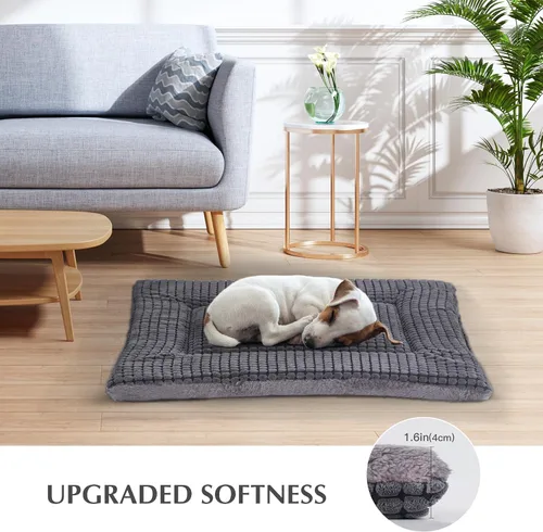 Miniatura 7 de BVAGSS XH079 - Almohadilla reversible para jaula de perro, de espuma viscoelástica, suave, cálida, lavable a máquina, colchón para perreras