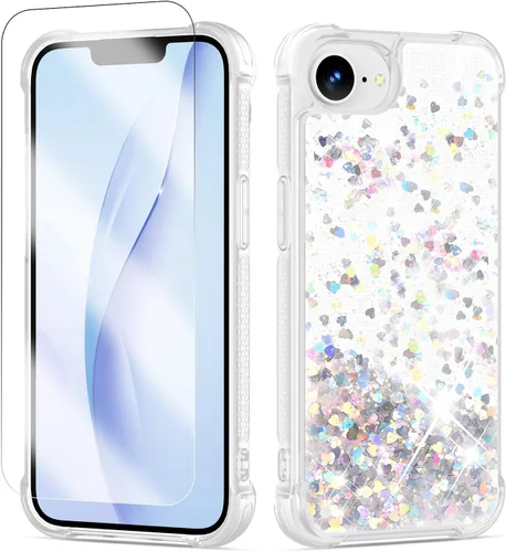 Miniatura 59 de Funda con purpurina para Samsung Z Flip 3, a prueba de golpes, funda de TPU transparente con purpurina líquida para Samsung Z Flip 3 para mujer