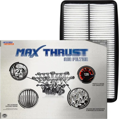 Miniatura 29 de Filtro de aire de motor Spearhead MPG Defense Max Thrust para vehículos de todo kilometraje, se adapta como el OEM, restaura MPG y aceleración