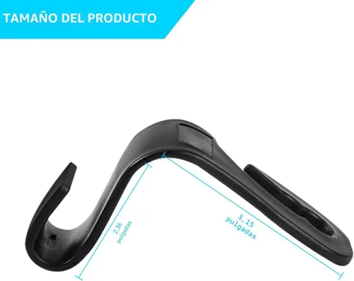 Miniatura 2 de Mandark 2 piezas de ganchos para reposacabezas de asiento de automóvil, lindos ganchos de arco para bolsos y bolsas, accesorios de decoración