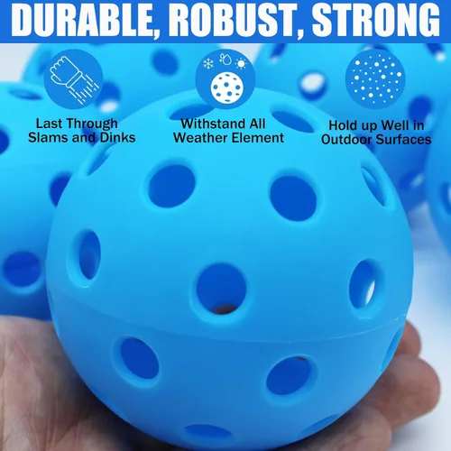 Miniatura 3 de Magicorange Pickleball Balls, 40 Holes Outdoor Pickleballs, High Elasticity & Durable Pickle Balls for All Style Pickleball Paddles
