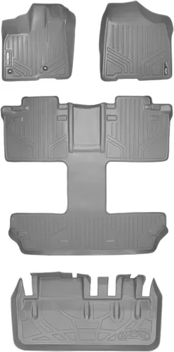 Miniatura 43 de SMARTLINER Alfombrilla de suelo para maletero de carga para todo tipo de clima, detrás de la segunda fila para Toyota Sienna 2011-2012