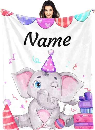 Miniatura 13 de Manta personalizada de girasoles con nombre, mantas de bebé personalizadas para niñas y niños, mantas personalizadas con iniciales, manta con nombre
