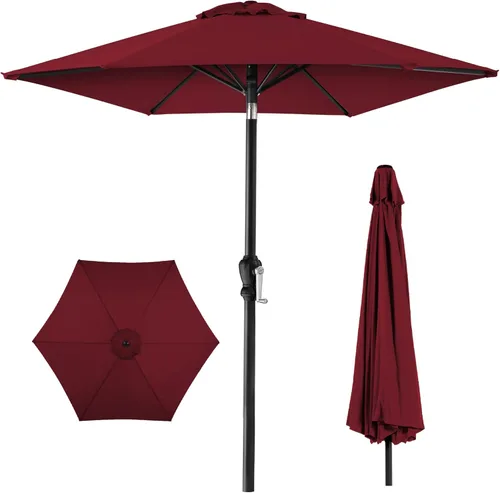 Miniatura 28 de Best Choice Products Sombrilla de patio al aire libre de 10 pies, sombrilla de mesa para exteriores, sombrilla de patio, sombrilla de mercado con 8
