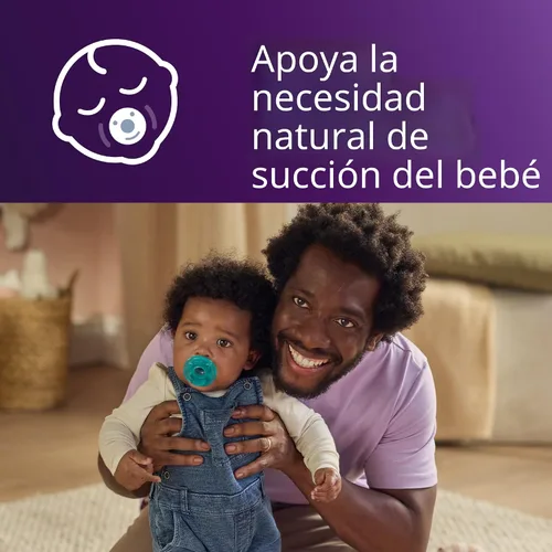 Miniatura 2 de Philips Avent Soothie - Chupetes ortodónticos para bebés, 100% de silicona, de una pieza, sin BPA, para bebés de 3 a 18 meses, verde, paquete de 4