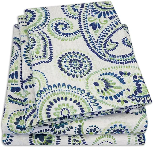 Miniatura 34 de Juego de sábanas y fundas de almohada de la colección 1500 Supreme, tamaño Queen, estampado Paisley gris - Juego de sábanas y fundas de almohada