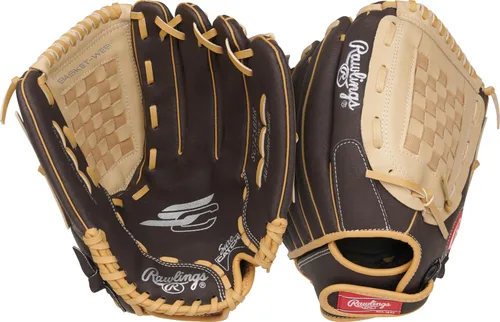 Miniatura 9 de Rawlings Guante de béisbol y sóftbol Sure Catch Modelos de T-Ball, para jóvenes y adultos recreativos Múltiples tallas y estilos