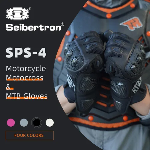 Miniatura 2 de Seibertron SPS Series - Guantes para motocicleta con pantalla táctil, para motocross, BMX, ATV, MTB, ciclismo, completo o medio dedo, para adultos