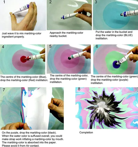 Miniatura 7 de Juego de 12 tubos de colores de 12 ml para pintura ebrú