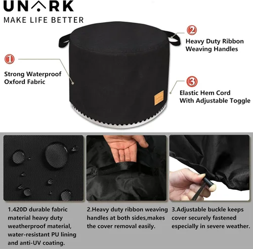 Miniatura 3 de Cubierta Redonda para Hoguera para Ranger de 15 Pulgadas Cubierta Impermeable Accesorios Ranger de 15 Pulgadas Exterior Resistente Impermeable
