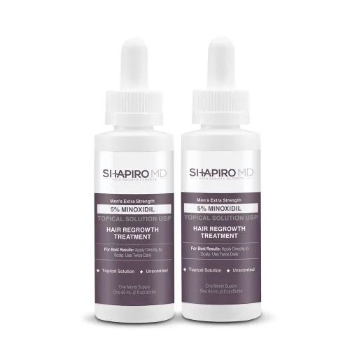 Miniatura 10 de Shapiro MD Hair Growth Experts Minoxidil Solución tópica al 5% para el crecimiento del cabello de los hombres, el suero promueve el crecimiento