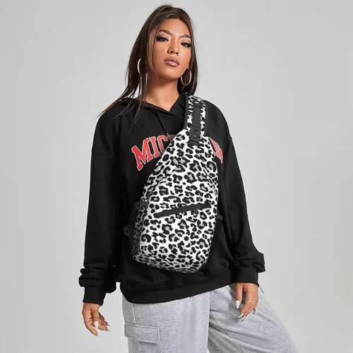 Miniatura 5 de Mochila cruzada para hombres y mujeres, bolsa de pecho, bolsa de hombro, una correa, mochila de viaje para senderismo, Leopardo de nieve, Mochilas