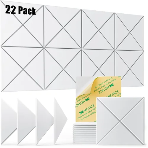 Paquete de 22 paneles acústicos autoadhesivos, 12"X 12"X 0.4" paneles de espuma insonorizante, paneles de pared insonorizados de alta densidad,