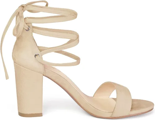 Miniatura 6 de Allegra K - Sandalias de tacón alto con cordones para mujer