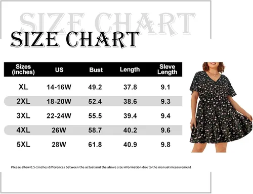 Miniatura 2 de RITERA Plus Size Dress for Women Long Sleeve Crew Neck Fall Bacis Solid Color Dresses XL-5XL