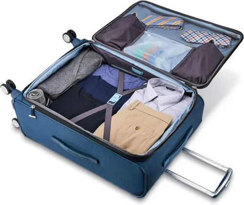 Miniatura 2 de Samsonite Solyte DLX Softside - Equipaje extensible con ruedas giratorias, azul (Mediterranean Blue)), 123569-0559