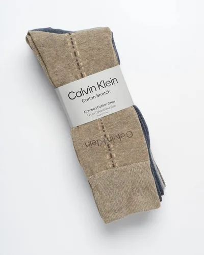Miniatura 2 de Calvin Klein Calcetines de vestir para hombre - Calcetines de mezcla de algodón patrones y sólidos (paquete de 4)
