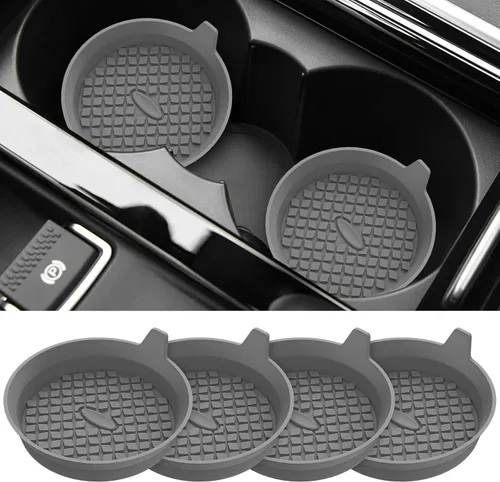 Miniatura 11 de ME.FAN Posavasos para Portavasos de Coche [Paquete de 4] Alfombrillas de Silicona para Tazas, Accesorios Interiores Universales Antideslizantes