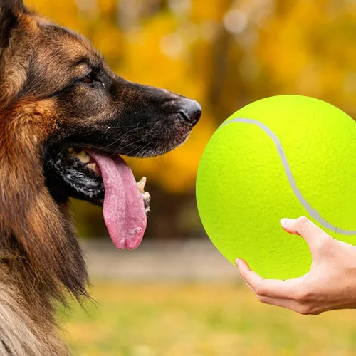 Miniatura 2 de LIXADA Pelota de tenis gigante de gran tamaño de 9.5 pulgadas para niños y adultos, diversión de mascotas (enviada desinflada)
