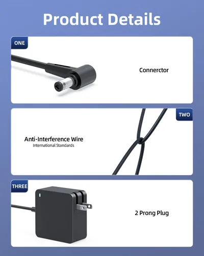 Miniatura 4 de Cargador de CA compatible con Asus Q502L Q502LA Q502 Q502LA-BBI5T12 Q502LA-BSI5T14 Q502LA-BBI5T15 cable de alimentación para portátil