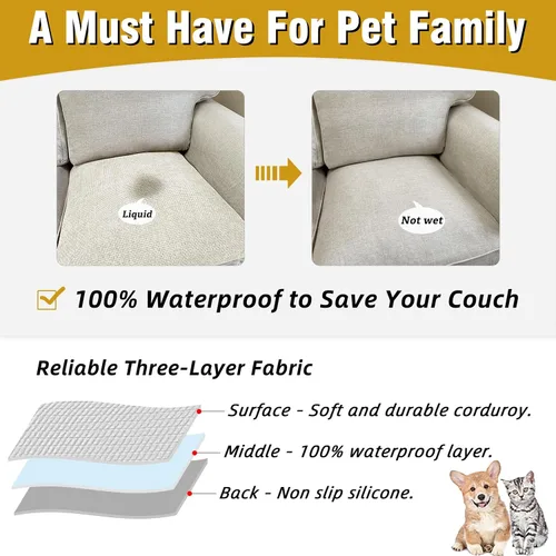 Miniatura 3 de Fundas para brazos de sofá, fundas para brazos de sofá, funda impermeable para reposabrazos de sofá, sillón, sofá de dos plazas, funda