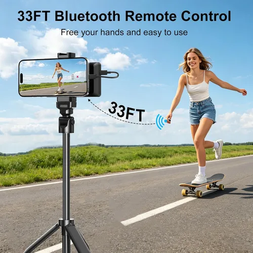 Miniatura 5 de Newmowa - Pantalla de monitor para selfie para teléfono, 4K 30 fps con cable y grabación inalámbrica de 1080P, clip magnético para cámara trasera