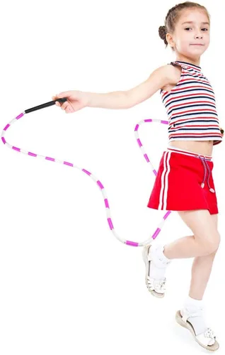 Miniatura 3 de K-Roo Sports Jump Rope con segmentación de cuentas de plástico Azul/Blanco