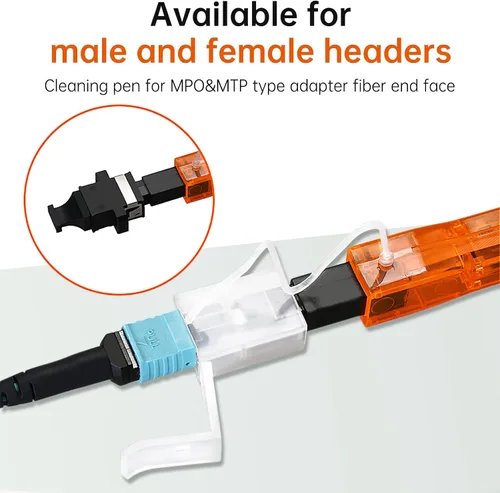 Miniatura 5 de 3 unids limpiador de fibra óptica herramientas de limpieza pluma para SC/ST/FC y LC/MU y MPO/MTP, fibra final cara limpia y conector óptico limpia