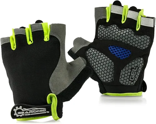 GEARONIC Guantes de ciclismo para hombre guantes de bicicleta de montaña sin dedos para hombre guantes de bicicleta MTB guantes de bicicleta