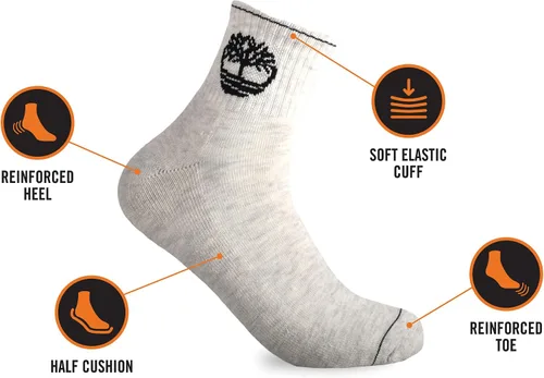 Miniatura 2 de Timberland Paquete de 6 calcetines de cuarto para hombre