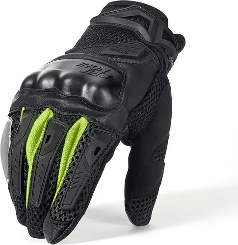 Miniatura 23 de Guantes para motocicleta duraderos de dedos completos para carreras, verano, bicicleta, deportes extremos, compatibles con pantallas táctiles, M