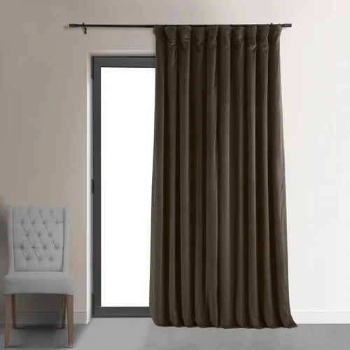 Miniatura 63 de HPD Half Price Drapes Cortinas Opacas Térmicas de Terciopelo Signature para Sala de Estar de 63 Pulgadas de Largo (1 Panel) con Bolsillo para Barra