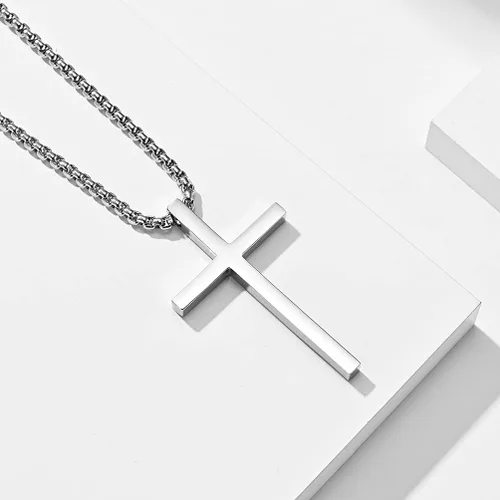 Miniatura 3 de Rnivida Collar de cruz para hombres, collares de cruz cristiana 413 de Filipenses para hombres y niños, Metal