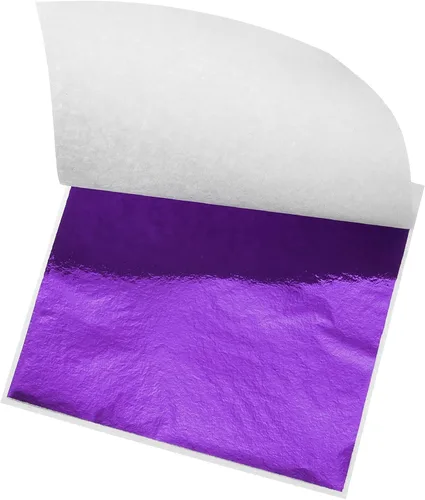 Miniatura 9 de MECCANIXITY Hoja de hoja dorada, papel de hoja negra, 3.3 x 3.1 pulgadas para decoración artística, esculturas, pintura, paquete de 100