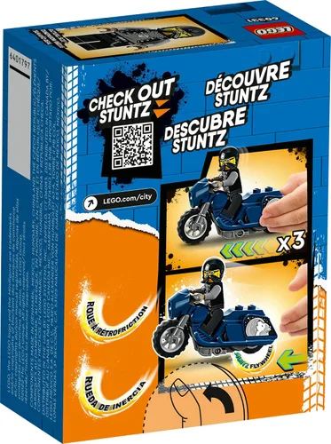 Miniatura 4 de LEGO City Stuntz Touring Stunt Bike 60331 - Juego de juguetes de construcción; bicicleta de volante para niños, niñas y niños a partir de 5 años