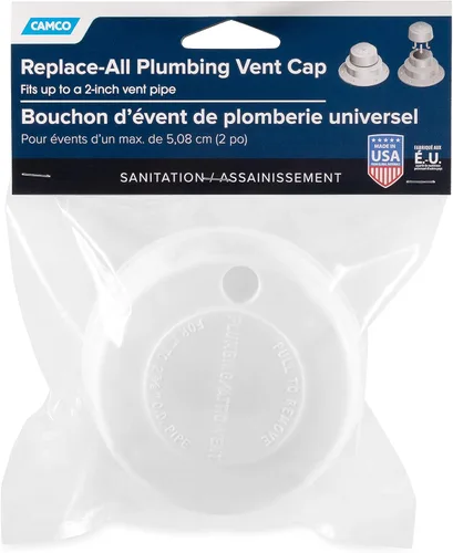 Miniatura 4 de Camco 40034 Tapa de ventilación de plomería de repuesto (blanco polar) (paquete de 6)