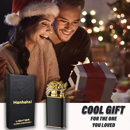 Miniatura 5 de Encendedor de dragón, único encendedor de antorcha conmutable, llama suave/chorro, butano, recargable, regalo creativo para hombres (sin combustible)