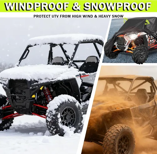 Miniatura 3 de UTV Cover for CFMoto UForce Crew 1995-2025, Side by Side UTV Cover All Weather Outdoor Storage Watertight with Reflective Strips Heavy Duty SXS