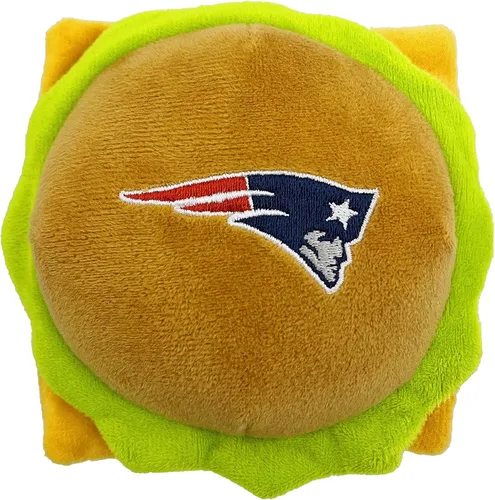 Miniatura 6 de NFL SAN Francisco 49ERS - Juguete chirriante de hamburguesa de queso para perros y gatos, juguete de peluche para perros y gatos con chirriador