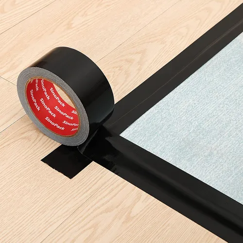 Miniatura 5 de Paquete de 12 cintas adhesivas negras resistentes al agua, sin residuos, longitud total, 240 yardas x 1.88 pulgadas x 9 mil, cinta adhesiva negra