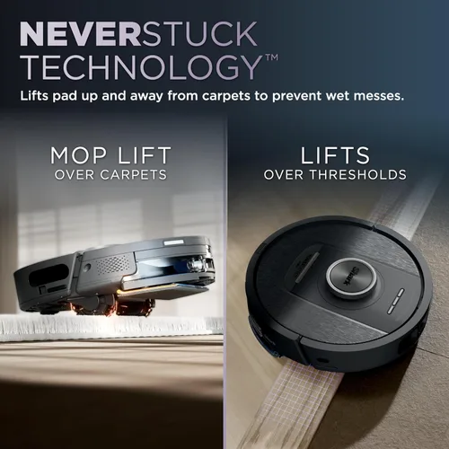 Miniatura 5 de Robot aspirador y trapeador Shark, PowerDetect NeverTouch, autovaciado y autollenado, capacidad de residuos de 60 días, tanque de recarga de 30