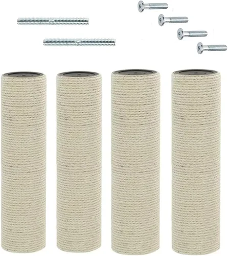 Miniatura 7 de SHENGOCASE Paquete de 4 postes de repuesto para árbol para gatos de 13.8 pulgadas de largo, 3.15 pulgadas de diámetro Ø con perno M8, poste