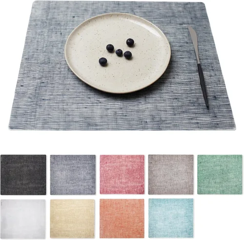 Miniatura 19 de Modern-Twist Mantel individual rectangular de silicona de 14 x 16 pulgadas, 100% silicona de grado alimenticio, estampado Asawa en niveles, paquete